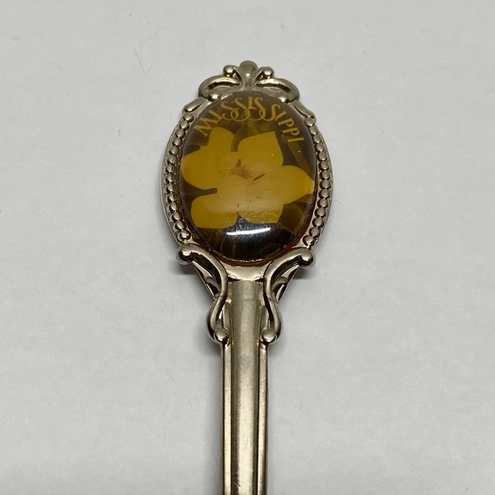Vintage Mississippi Travel Souvenir Magnolia Silvertone Collectible‎ Spoon 4.5